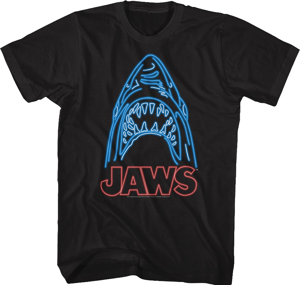Neon Shark Jaws T-Shirt Hoodie, Sweatshirt | CiraTrend.com (Image 1)