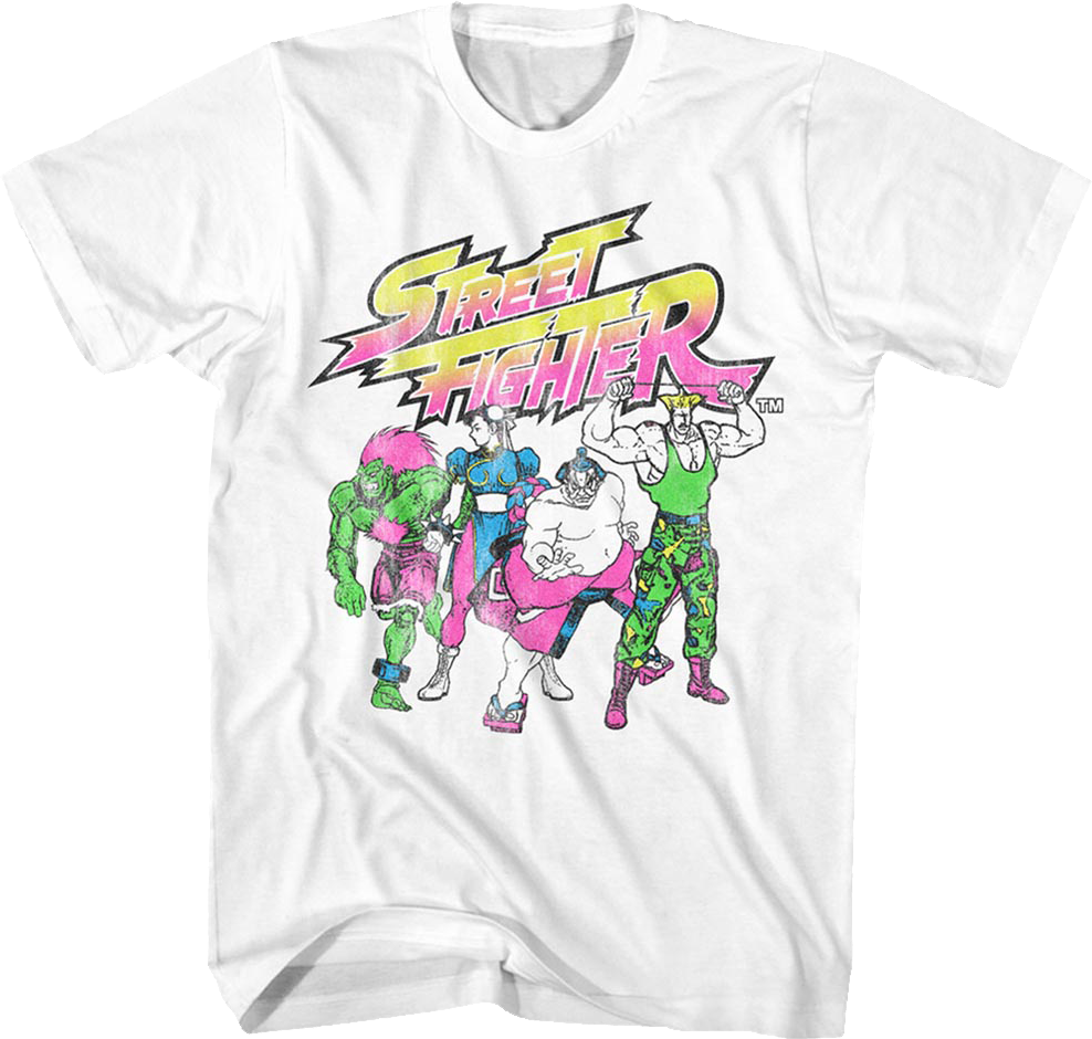 Neon Street Fighter T-Shirt Hoodie, Sweatshirt | CiraTrend.com (Image 1)