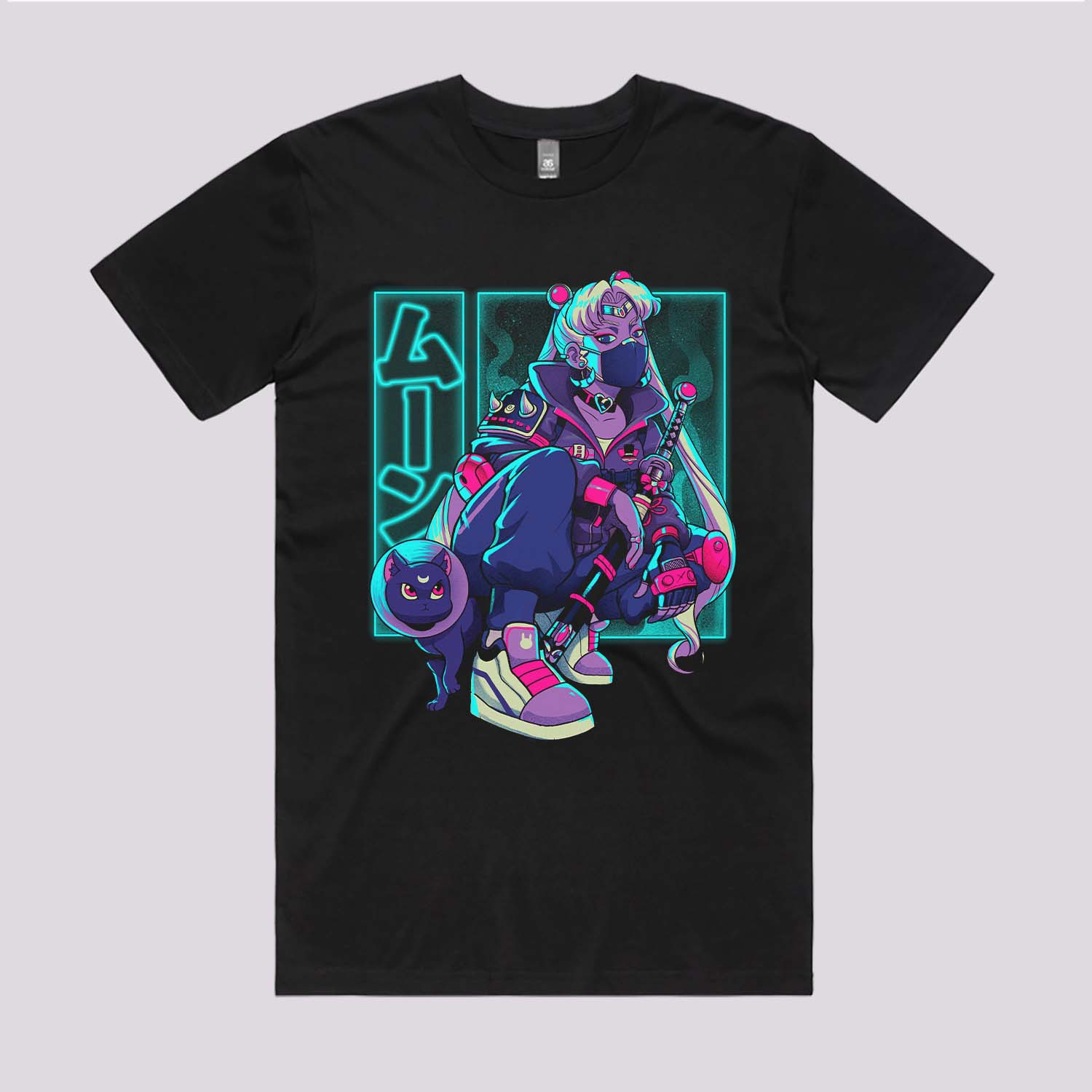 Neon Waxing Moon T-Shirt Hoodie, Sweatshirt | CiraTrend.com (Image 2)