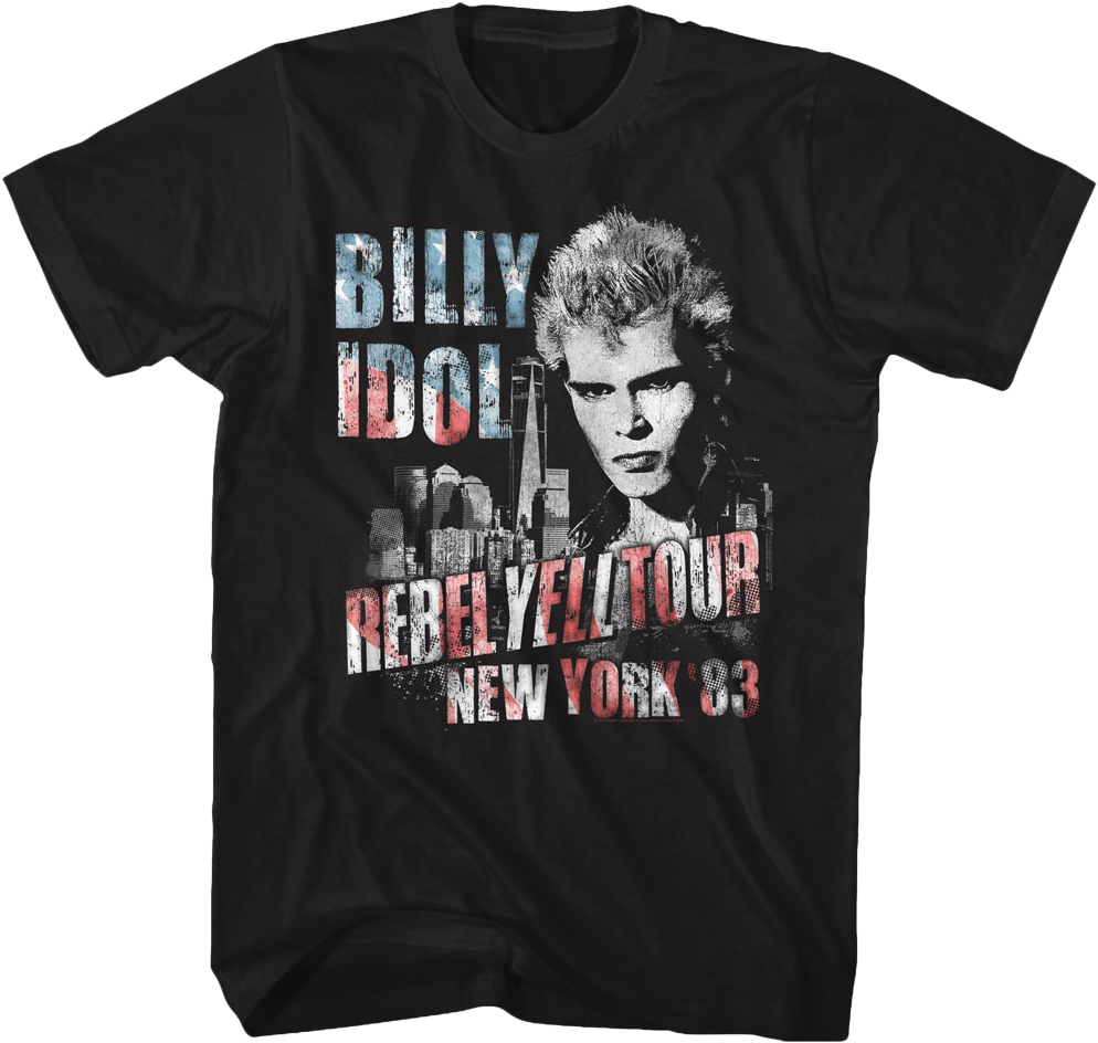 New York '83 Billy Idol T-Shirt Hoodie, Sweatshirt | CiraTrend.com (Image 1)