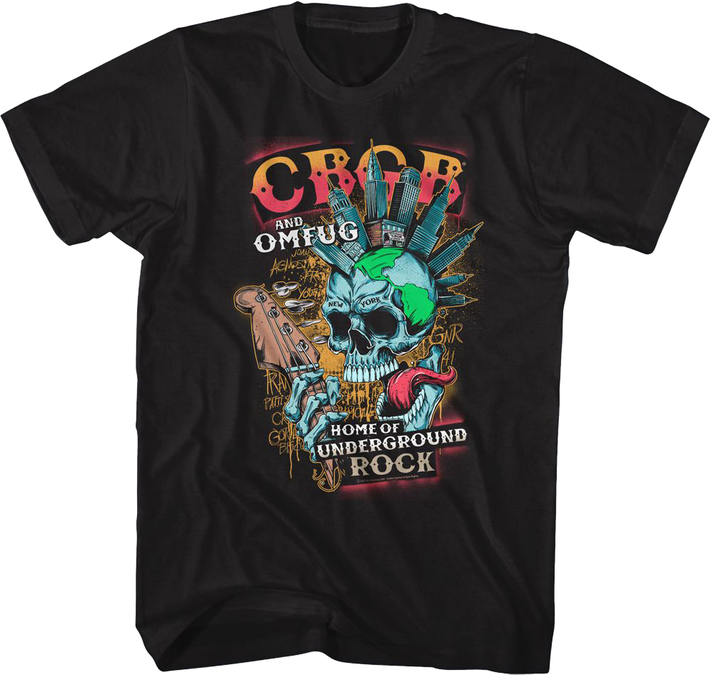New York Skull CBGB T-Shirt Hoodie, Sweatshirt | CiraTrend.com (Image 1)