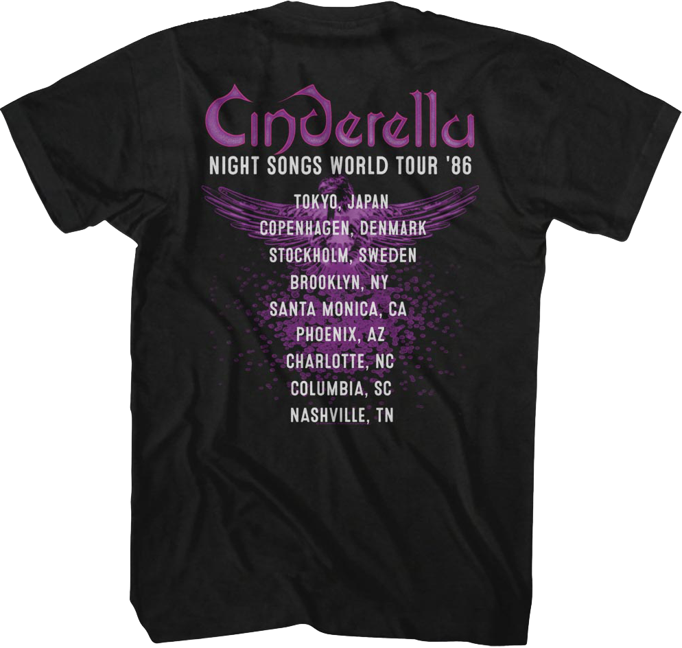 Night Songs World Tour Cinderella T-Shirt Hoodie, Sweatshirt | CiraTrend.com (Image 3)