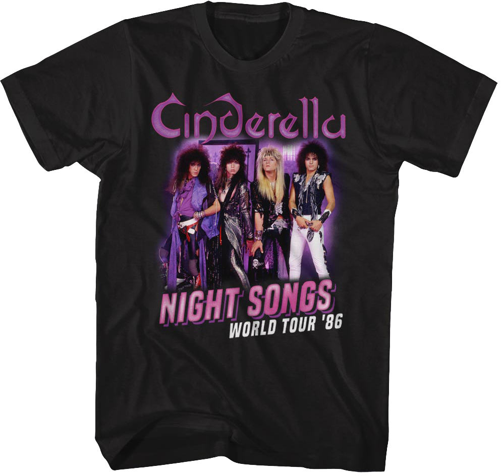 Night Songs World Tour Cinderella T-Shirt Hoodie, Sweatshirt | CiraTrend.com (Image 1)