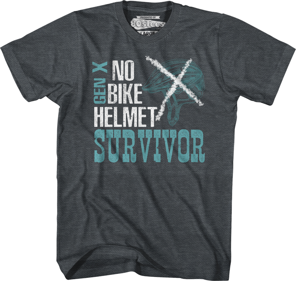 No Bike Helmet Survivor T-Shirt Hoodie, Sweatshirt | CiraTrend.com (Image 4)
