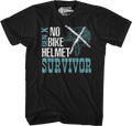 No Bike Helmet Survivor T-Shirt Hoodie, Sweatshirt | CiraTrend.com (Image 1)