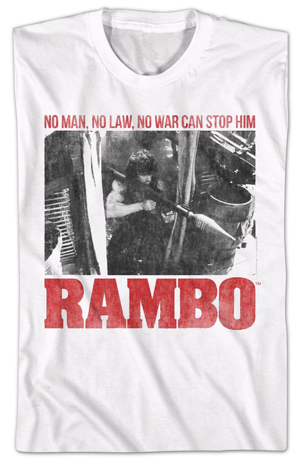 No Man No Law No War Can Stop Him Rambo T-Shirt Hoodie, Sweatshirt | CiraTrend.com (Image 2)