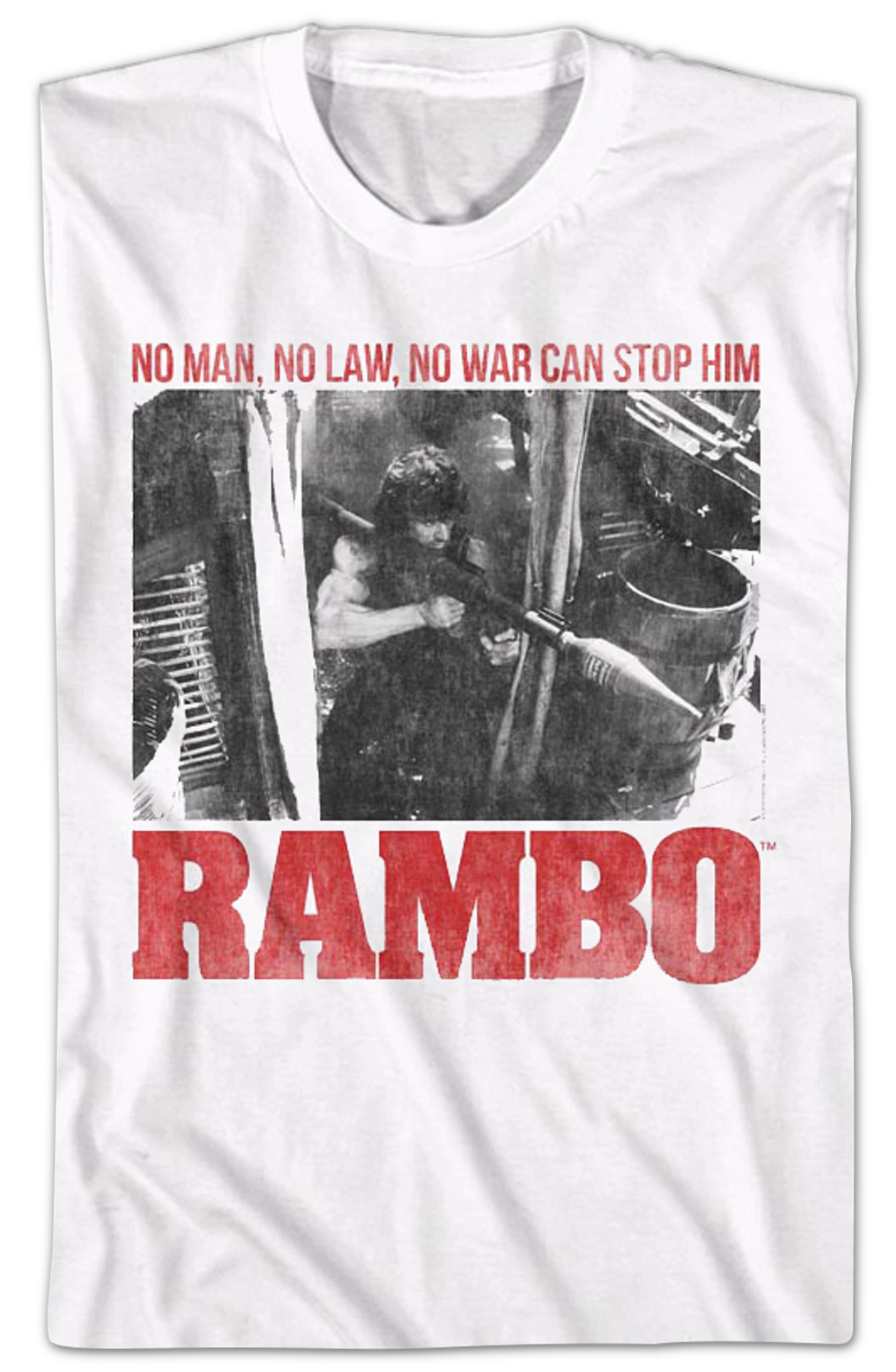 No Man No Law No War Can Stop Him Rambo T-Shirt Hoodie, Sweatshirt | CiraTrend.com (Image 2)