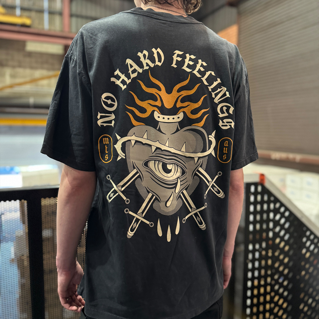 "No Hard Feelings" Stonewash T-Shirt Hoodie, Sweatshirt | CiraTrend.com (Image 2)