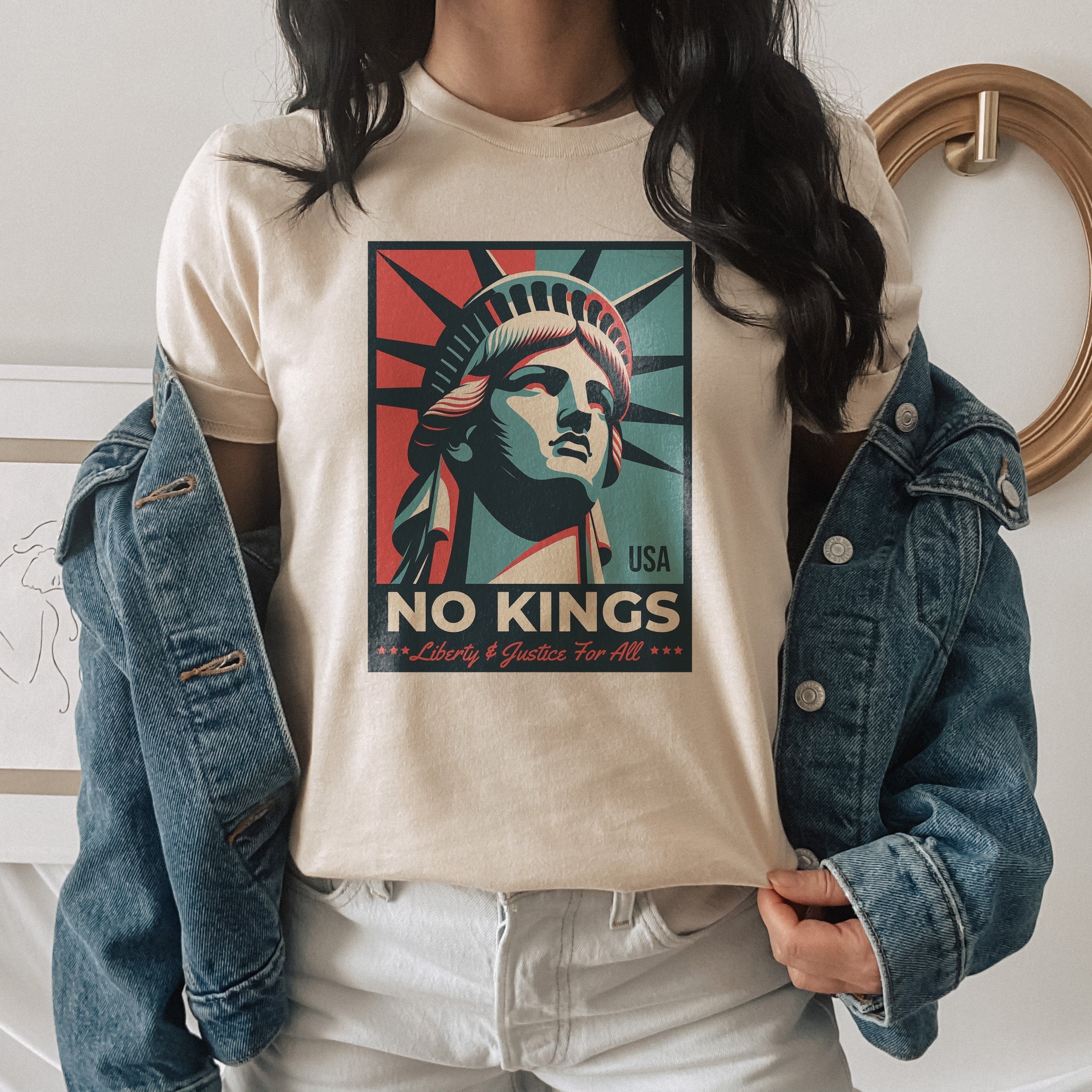 No Kings - Liberty and Justice For All T-Shirt Hoodie, Sweatshirt | CiraTrend.com (Image 3)