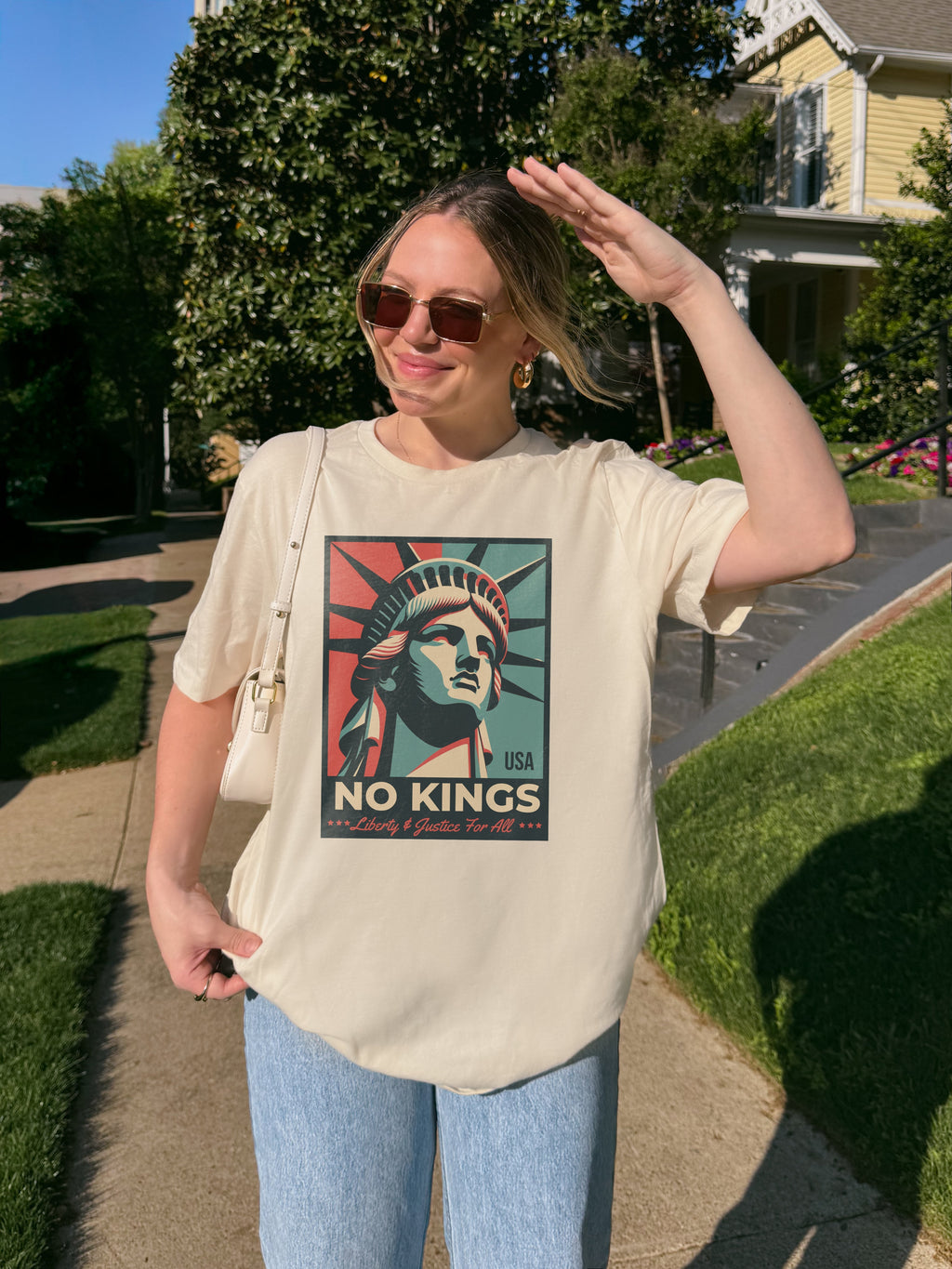 No Kings - Liberty and Justice For All T-Shirt Hoodie, Sweatshirt | CiraTrend.com (Image 2)