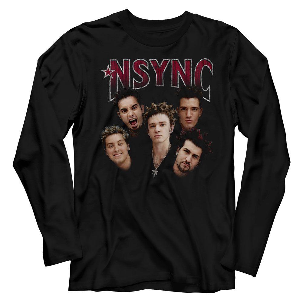 *NSYNC Group Shot Long Sleeve Boyfriend Tee