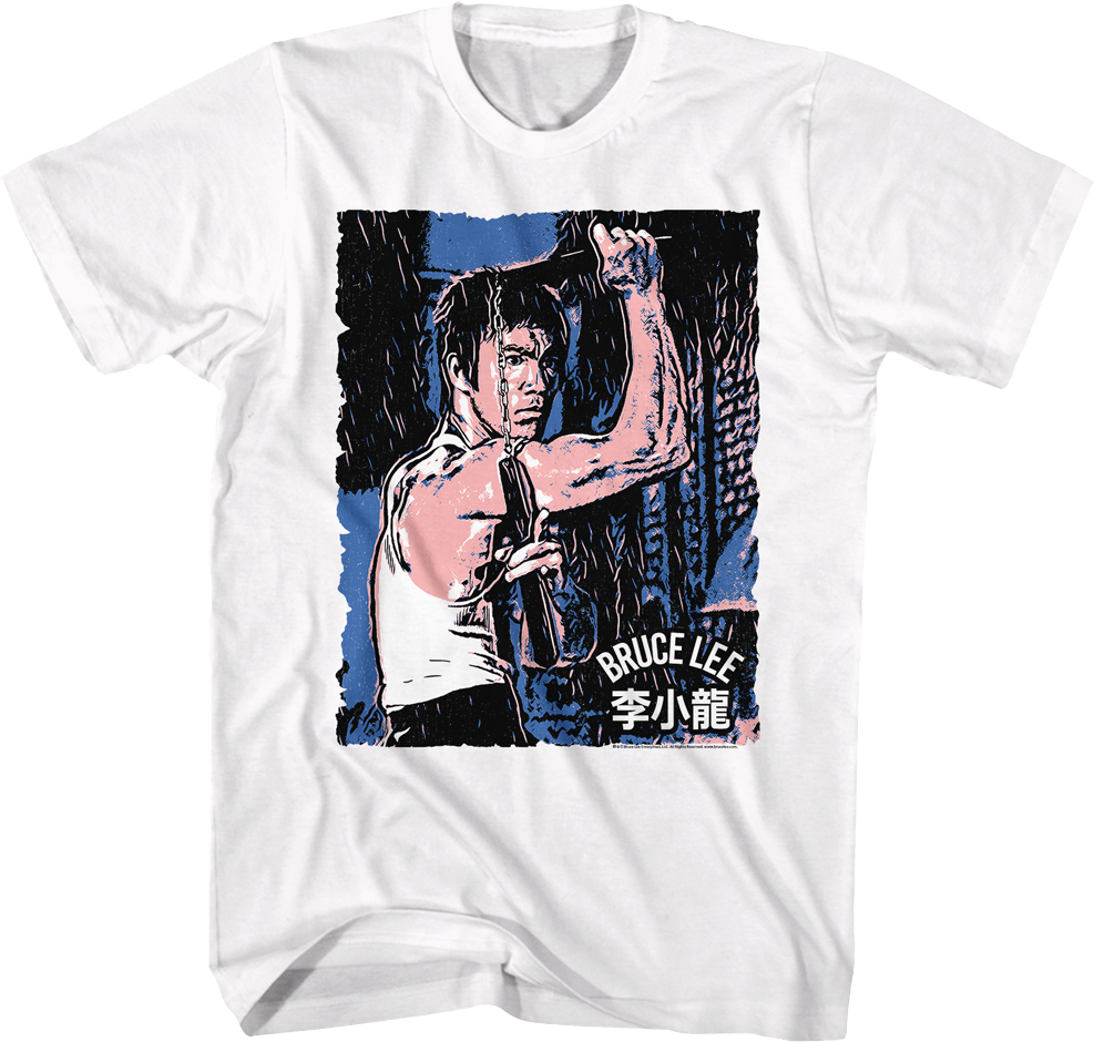 Nunchucks Artwork Bruce Lee T-Shirt Hoodie, Sweatshirt | CiraTrend.com (Image 1)