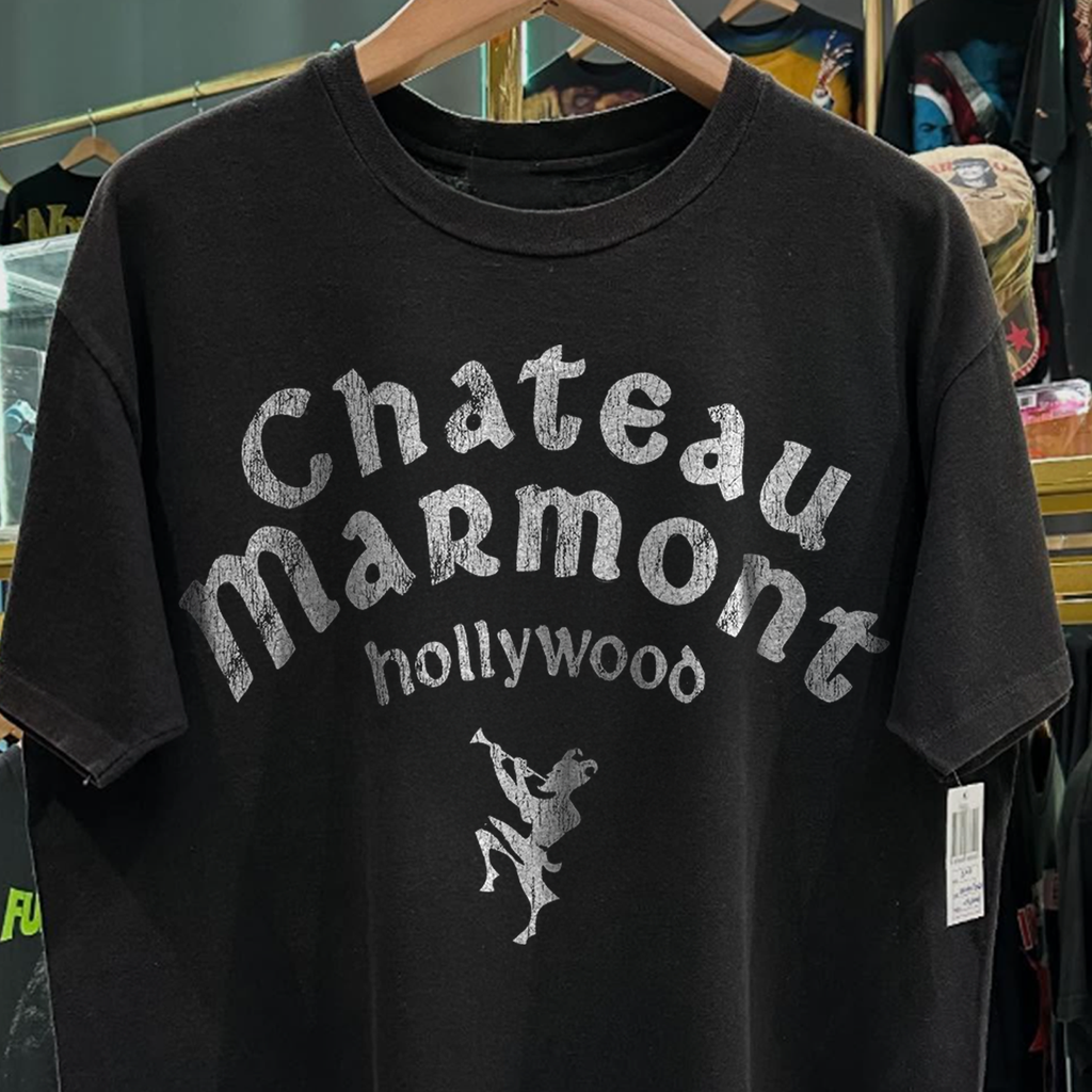 90s CHATEAU MARMONT 'HOLLYWOOD' RARE WASHED BLACK T-SHIRT