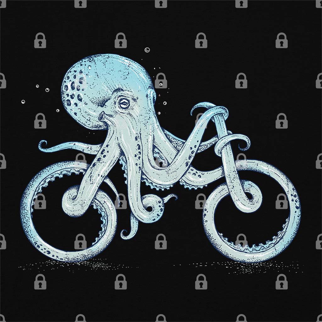 Bike Octopus T-Shirt Hoodie, Sweatshirt | CiraTrend.com (Image 1)