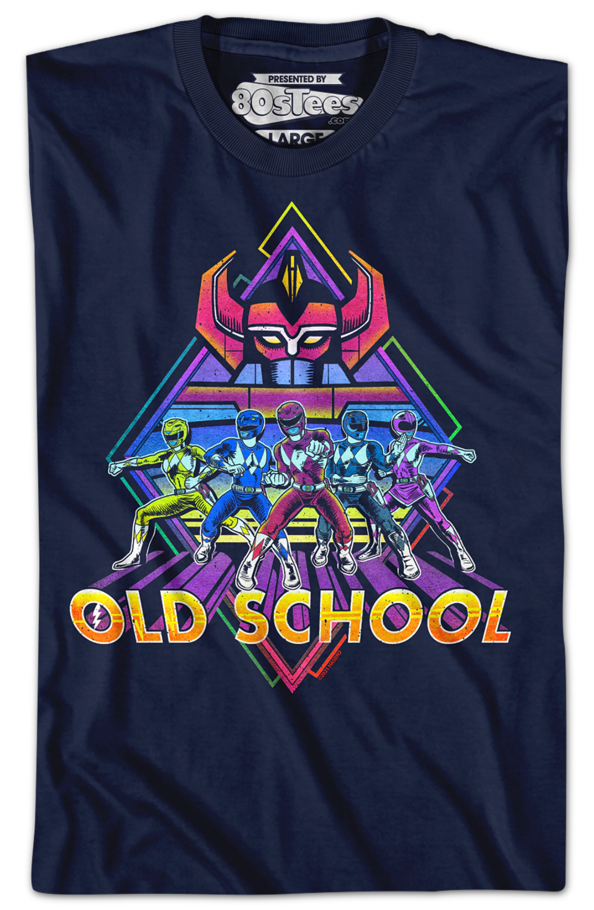 Old School Mighty Morphin Power Rangers T-Shirt Hoodie, Sweatshirt | CiraTrend.com (Image 2)