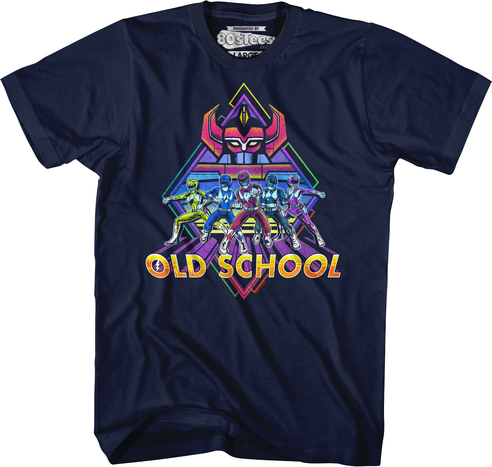 Old School Mighty Morphin Power Rangers T-Shirt Hoodie, Sweatshirt | CiraTrend.com (Image 1)