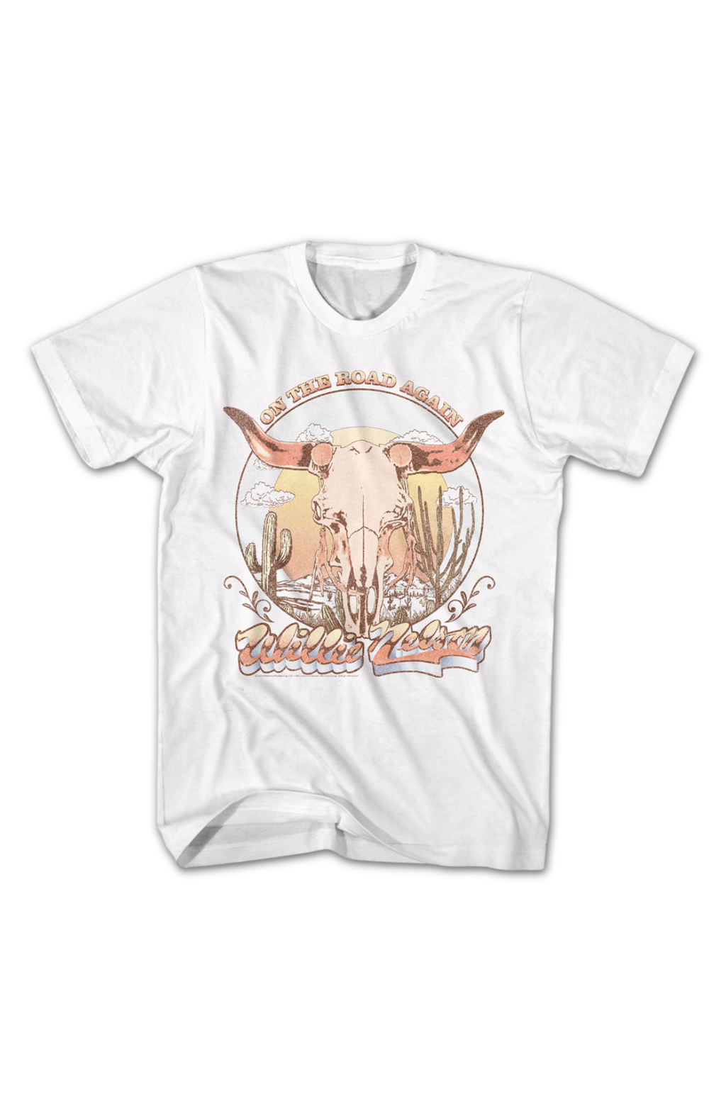 On The Road Again Skull Willie Nelson T-Shirt Hoodie, Sweatshirt | CiraTrend.com (Image 2)