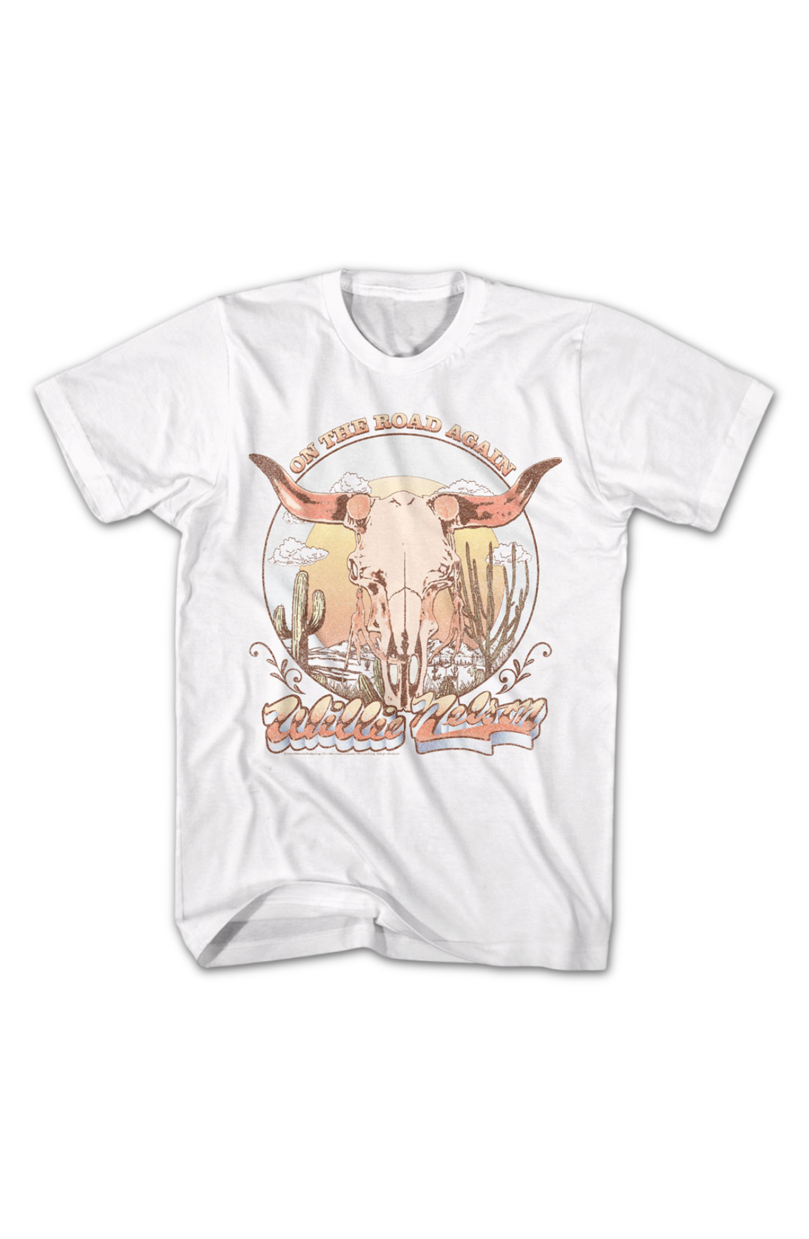 On The Road Again Skull Willie Nelson T-Shirt Hoodie, Sweatshirt | CiraTrend.com (Image 2)