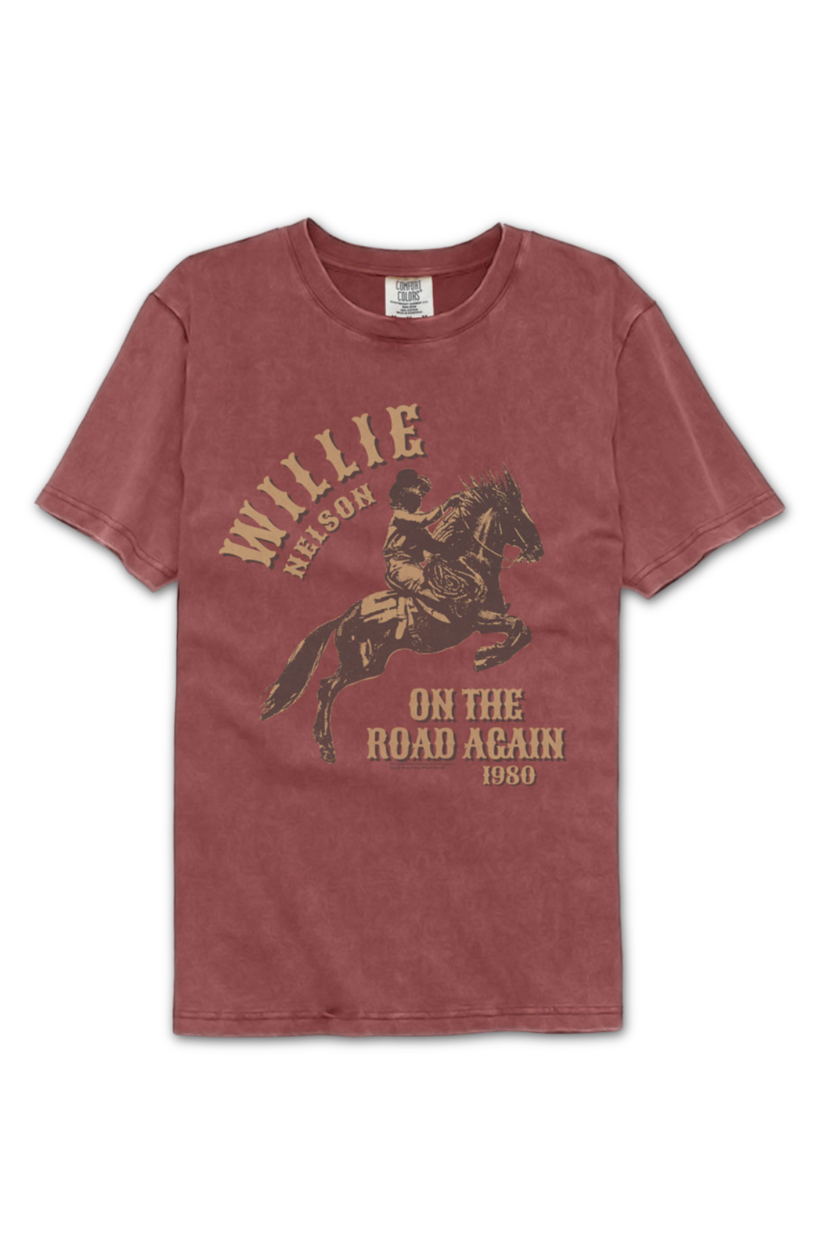 On The Road Again Willie Nelson Comfort Colors Brand T-Shirt Hoodie, Sweatshirt | CiraTrend.com (Image 2)