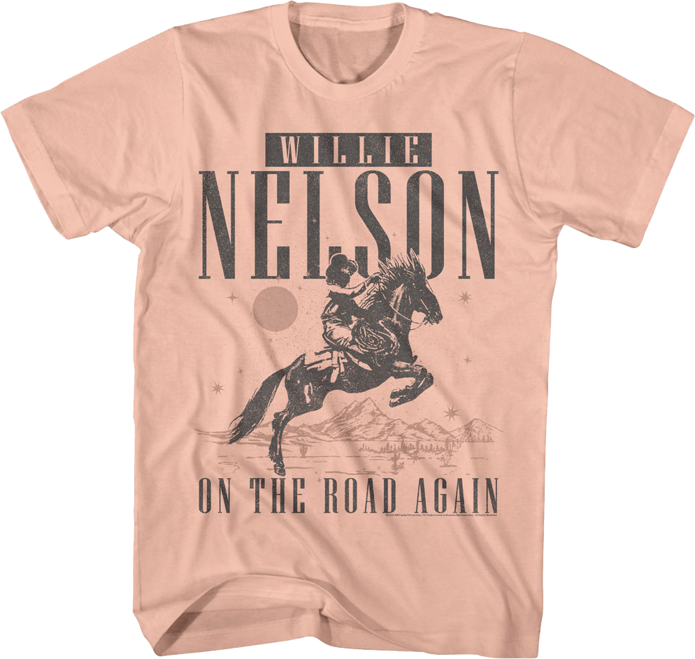 On The Road Again Willie Nelson T-Shirt Hoodie, Sweatshirt | CiraTrend.com (Image 1)