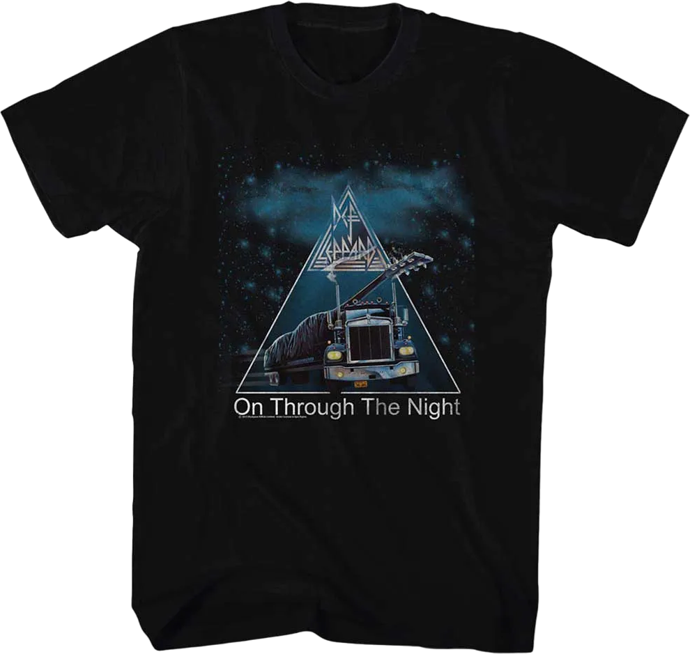 On Through The Night Triangle Def Leppard T-Shirt Hoodie, Sweatshirt | CiraTrend.com (Image 1)