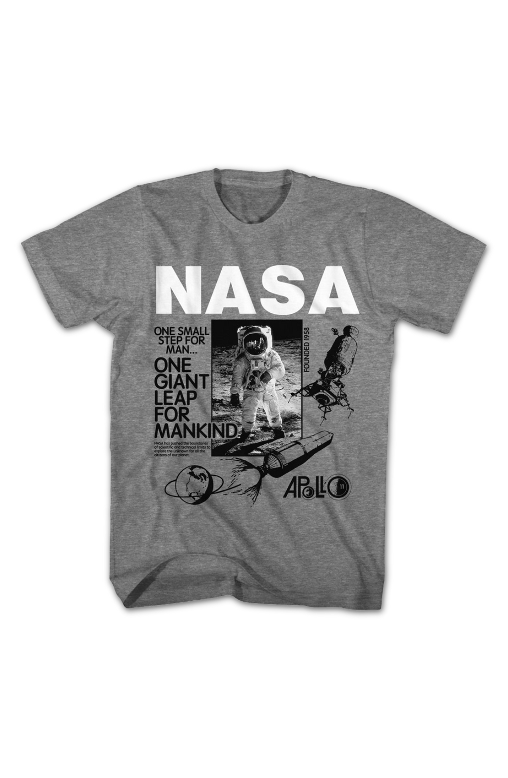 One Giant Leap For Mankind NASA T-Shirt Hoodie, Sweatshirt | CiraTrend.com (Image 2)
