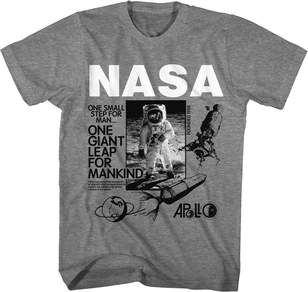 One Giant Leap For Mankind NASA T-Shirt Hoodie, Sweatshirt | CiraTrend.com (Image 1)