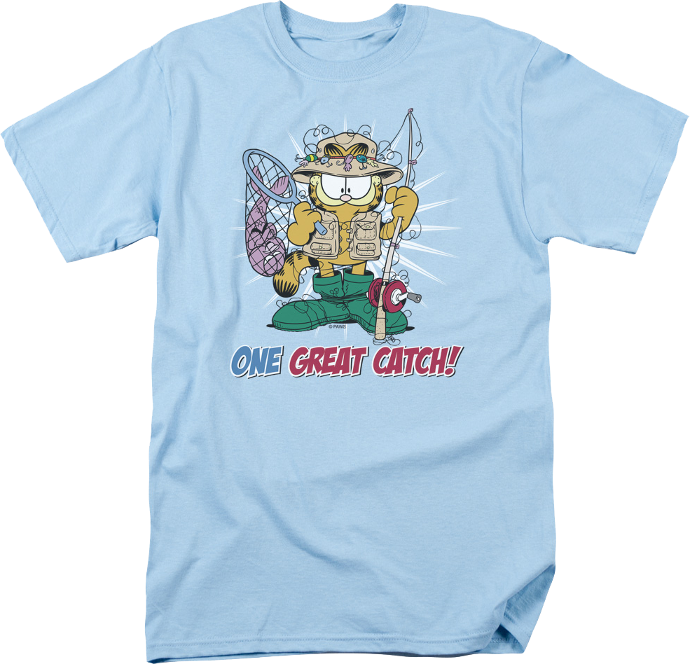 One Great Catch Garfield T-Shirt Hoodie, Sweatshirt | CiraTrend.com (Image 1)