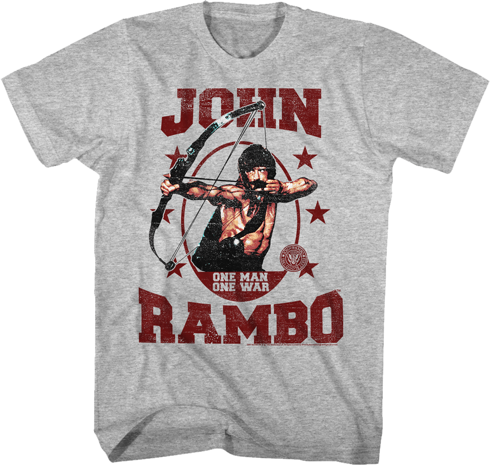 One Man One War Rambo T-Shirt Hoodie, Sweatshirt | CiraTrend.com (Image 1)