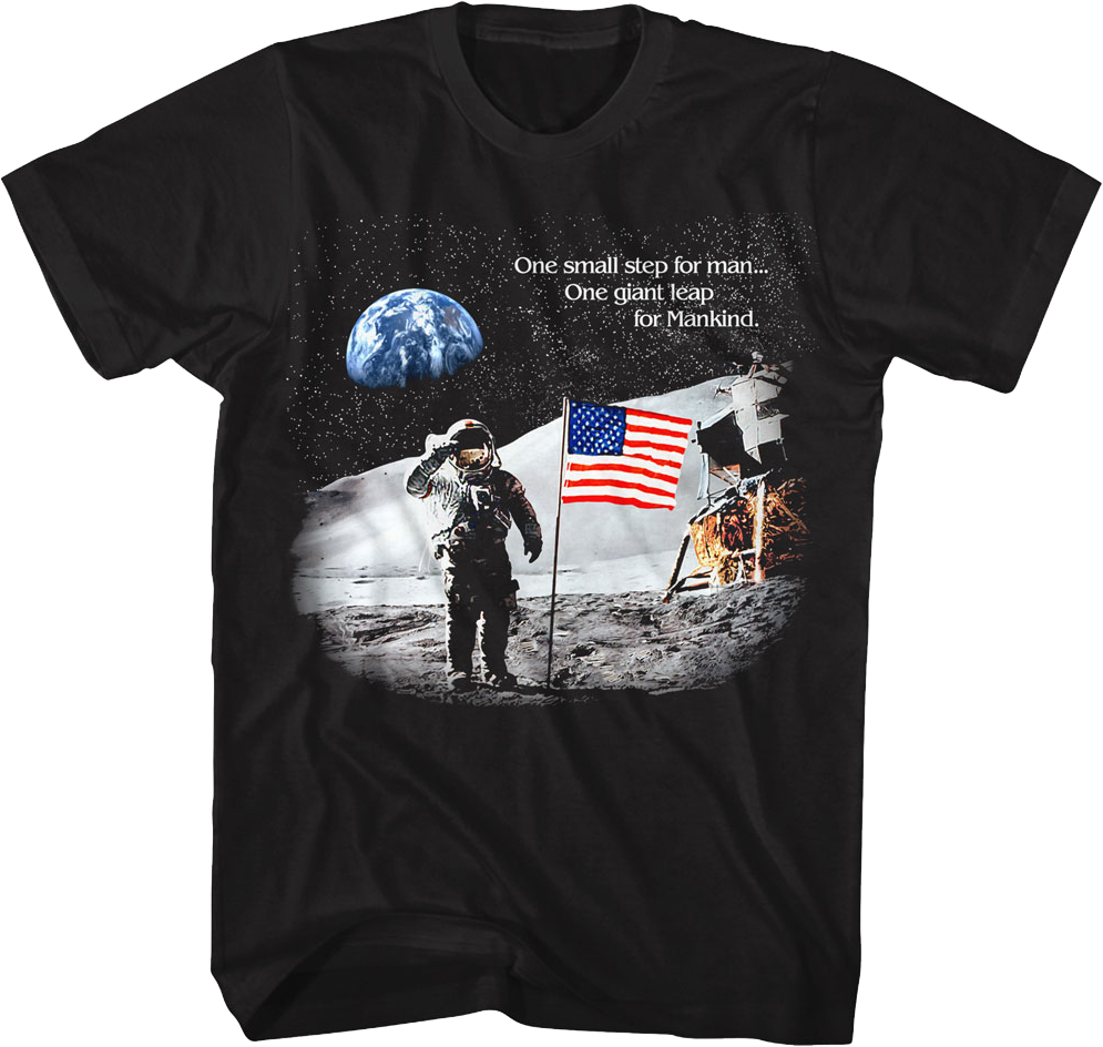 One Small Step For Man One Giant Leap For Mankind NASA T-Shirt Hoodie, Sweatshirt | CiraTrend.com (Image 1)