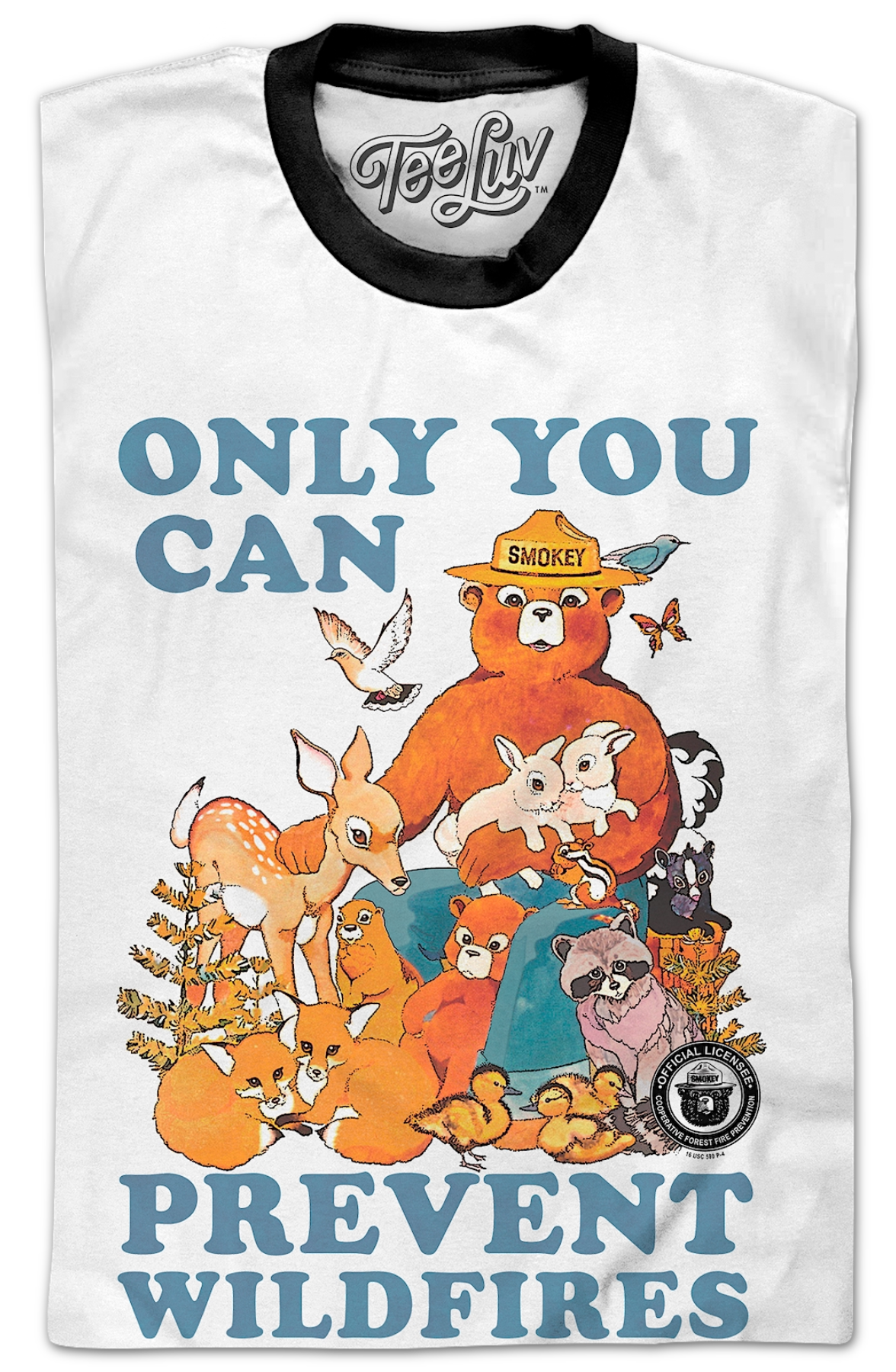 Only You Can Prevent Wildfires Smokey Bear Ringer Shirt Hoodie, Sweatshirt | CiraTrend.com (Image 2)