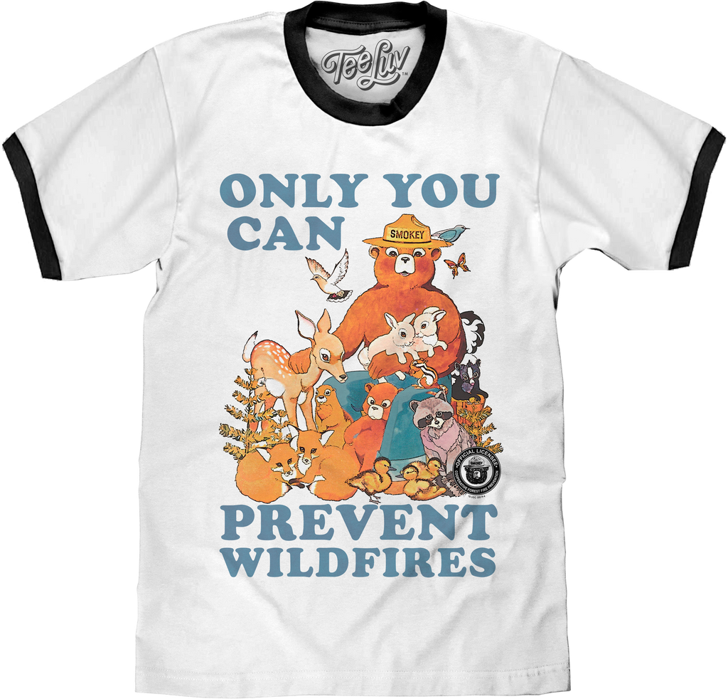 Only You Can Prevent Wildfires Smokey Bear Ringer Shirt Hoodie, Sweatshirt | CiraTrend.com (Image 1)