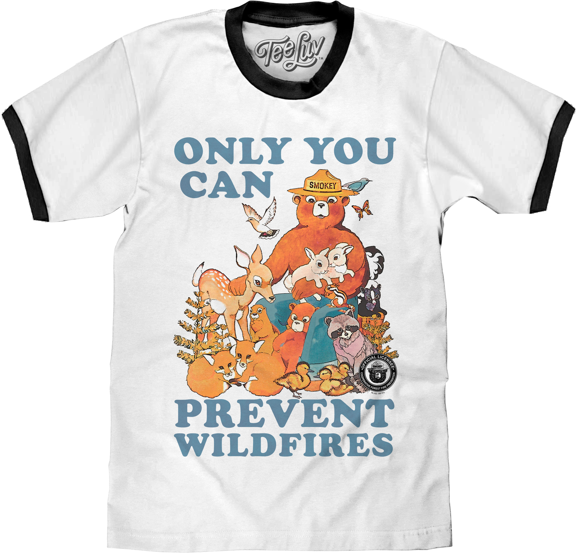 Only You Can Prevent Wildfires Smokey Bear Ringer Shirt Hoodie, Sweatshirt | CiraTrend.com (Image 1)