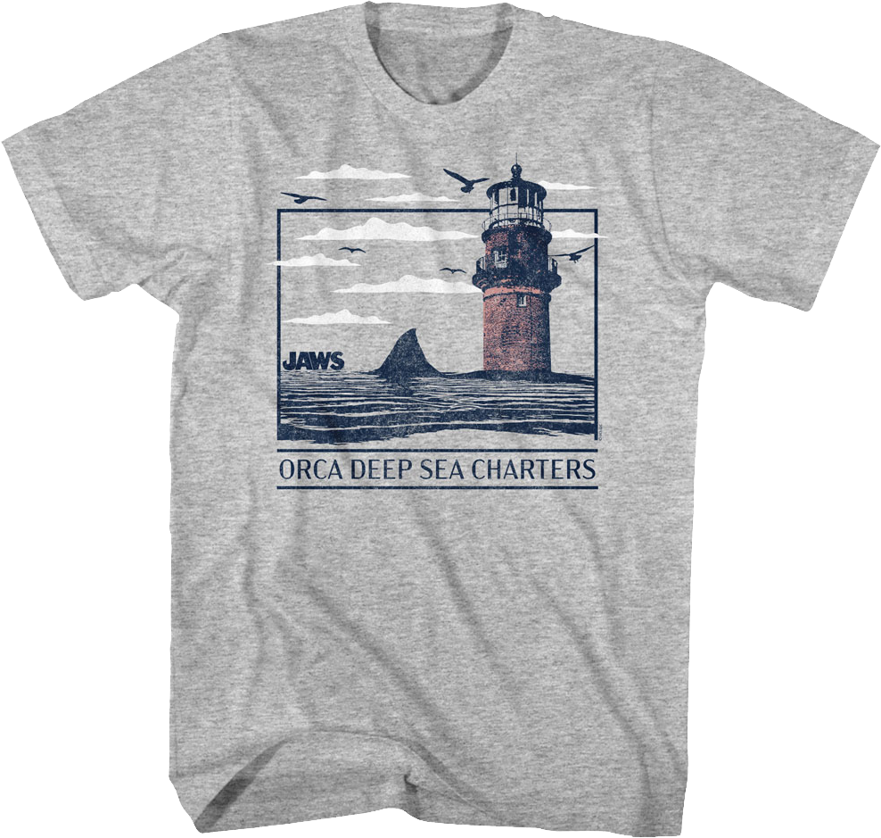 Orca Deep Sea Charters Jaws T-Shirt Hoodie, Sweatshirt | CiraTrend.com (Image 1)