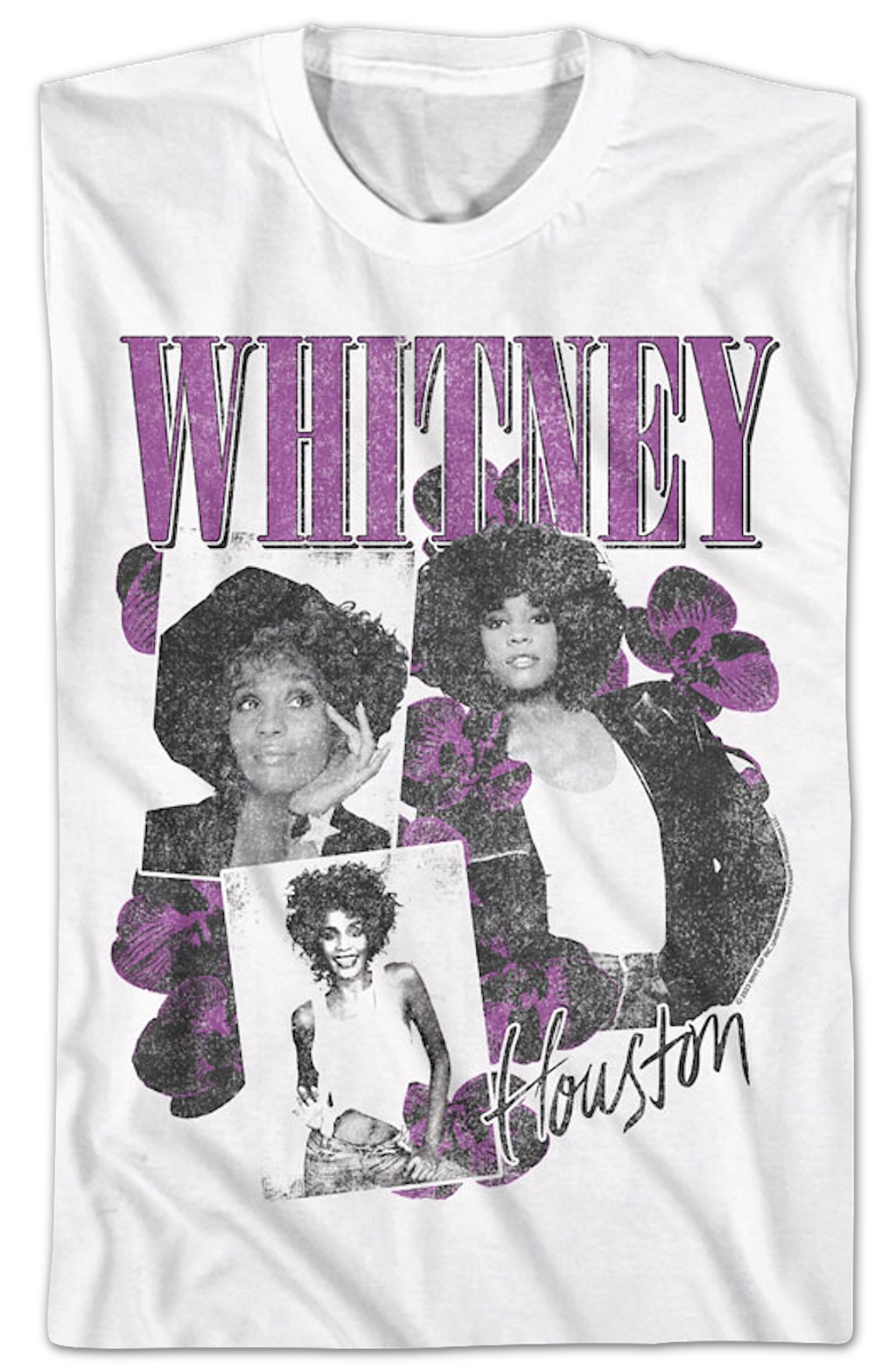 Orchid Collage Whitney Houston T-Shirt Hoodie, Sweatshirt | CiraTrend.com (Image 2)