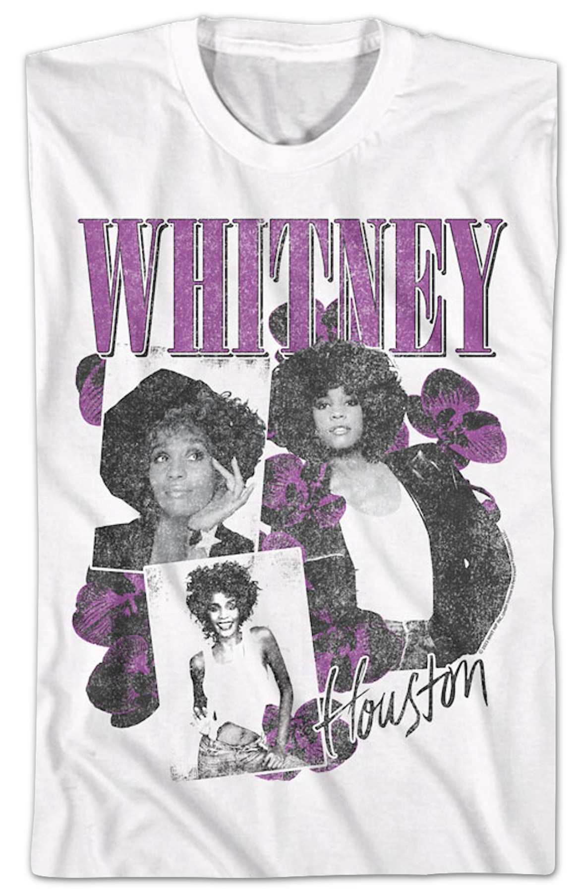Orchid Collage Whitney Houston T-Shirt Hoodie, Sweatshirt | CiraTrend.com (Image 2)