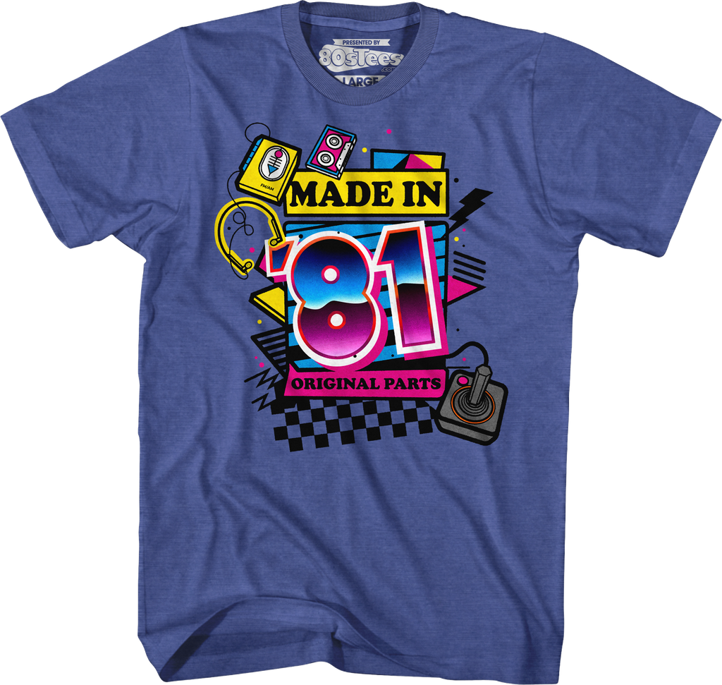 Original Parts Made In '81 T-Shirt Hoodie, Sweatshirt | CiraTrend.com (Image 1)