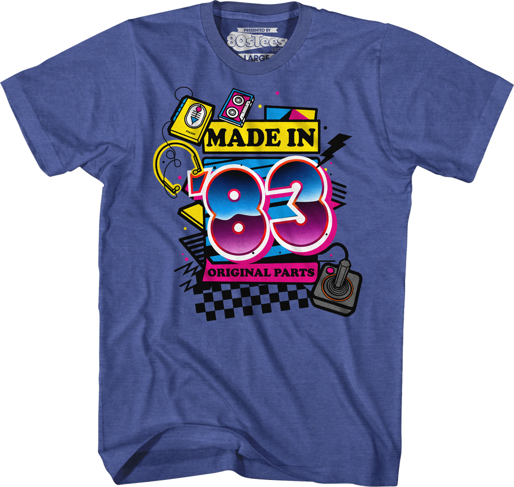 Original Parts Made In '83 T-Shirt Hoodie, Sweatshirt | CiraTrend.com (Image 1)