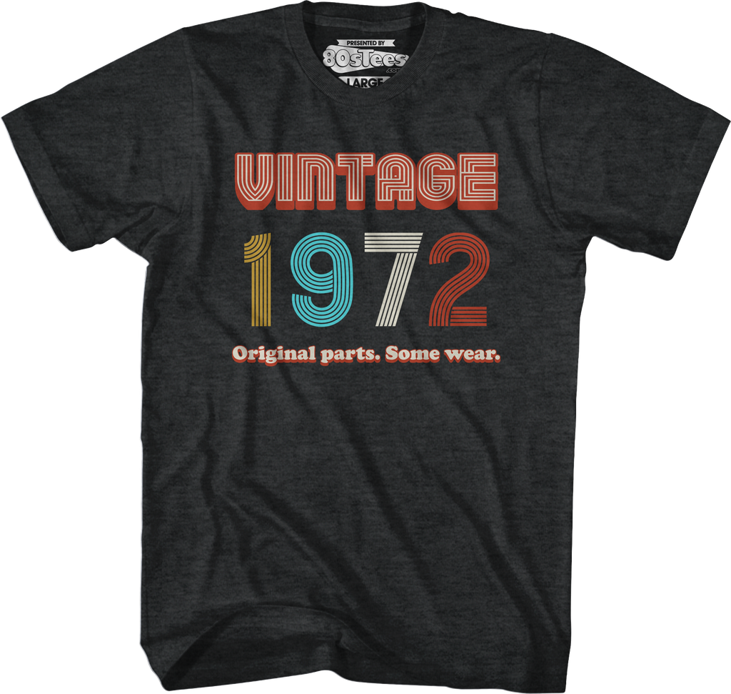Original Parts Some Wear Vintage 1972 T-Shirt Hoodie, Sweatshirt | CiraTrend.com (Image 1)