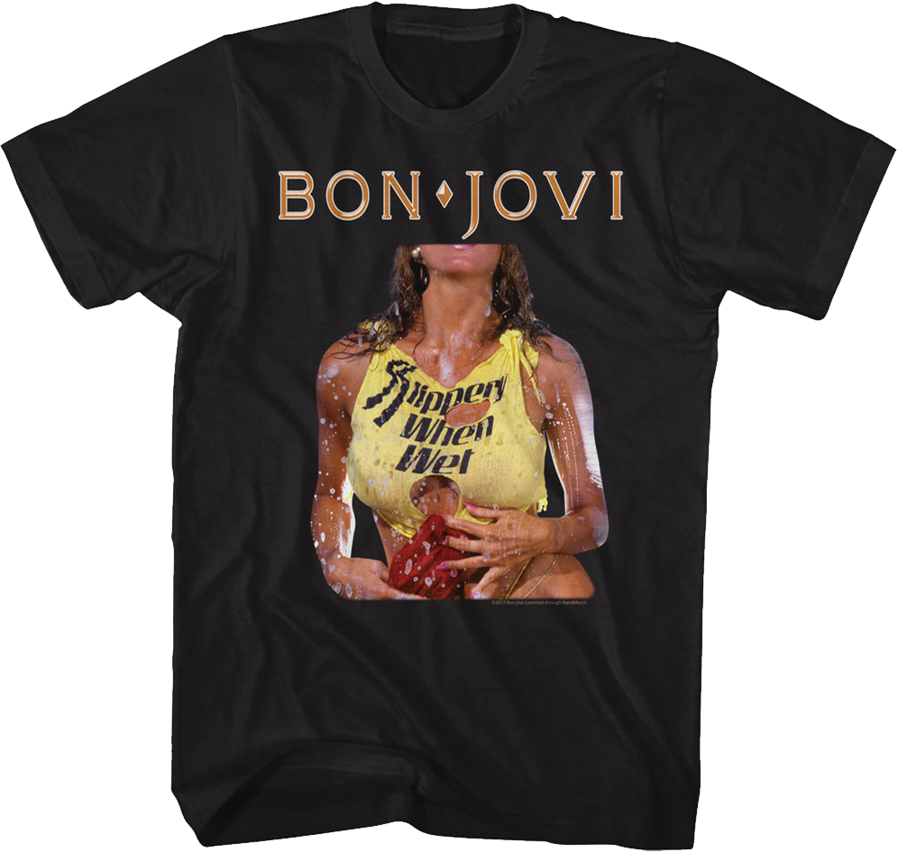 Original Slippery When Wet Cover Bon Jovi T-Shirt Hoodie, Sweatshirt | CiraTrend.com (Image 1)
