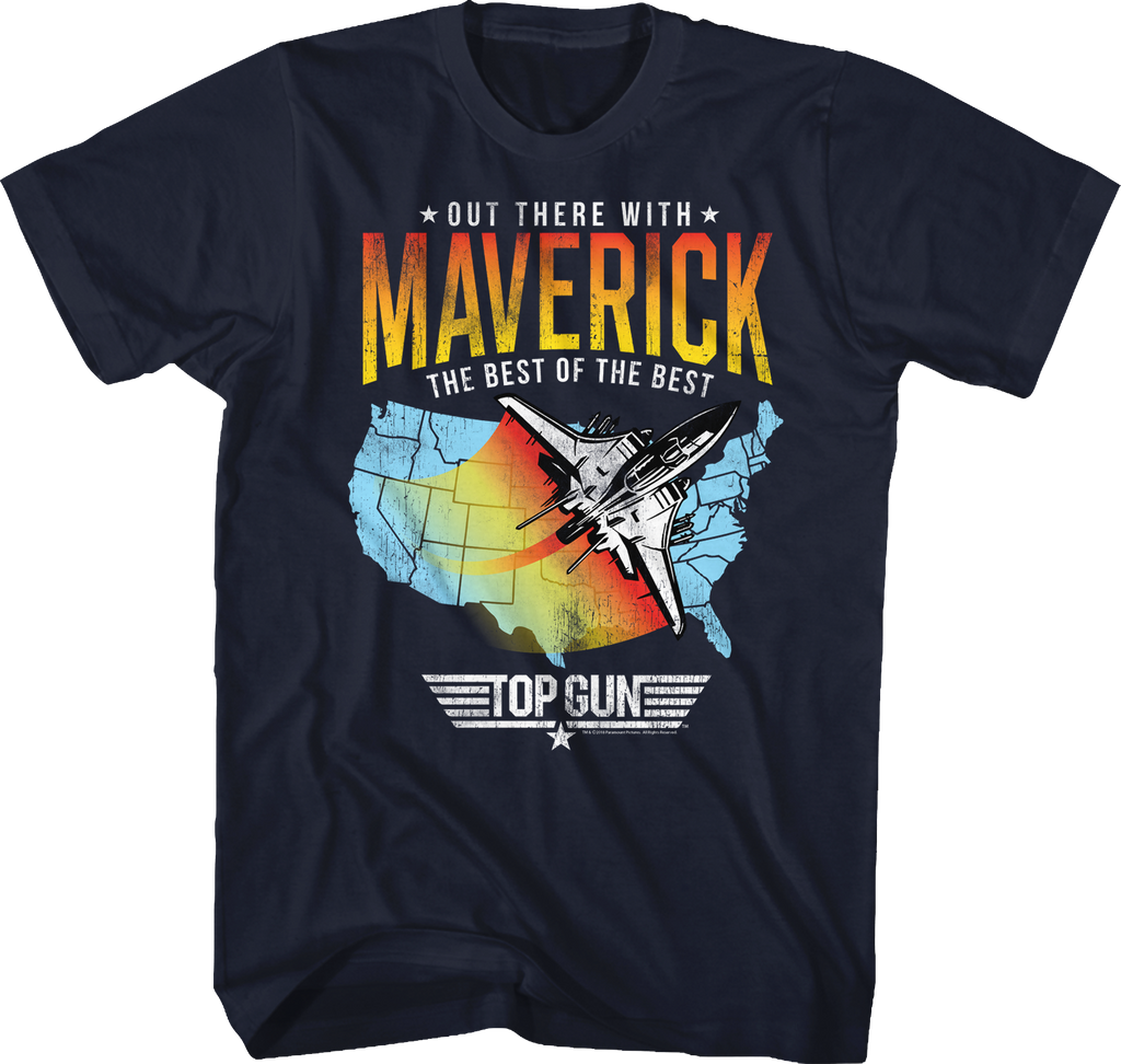 Out There With Maverick Top Gun T-Shirt Hoodie, Sweatshirt | CiraTrend.com (Image 1)