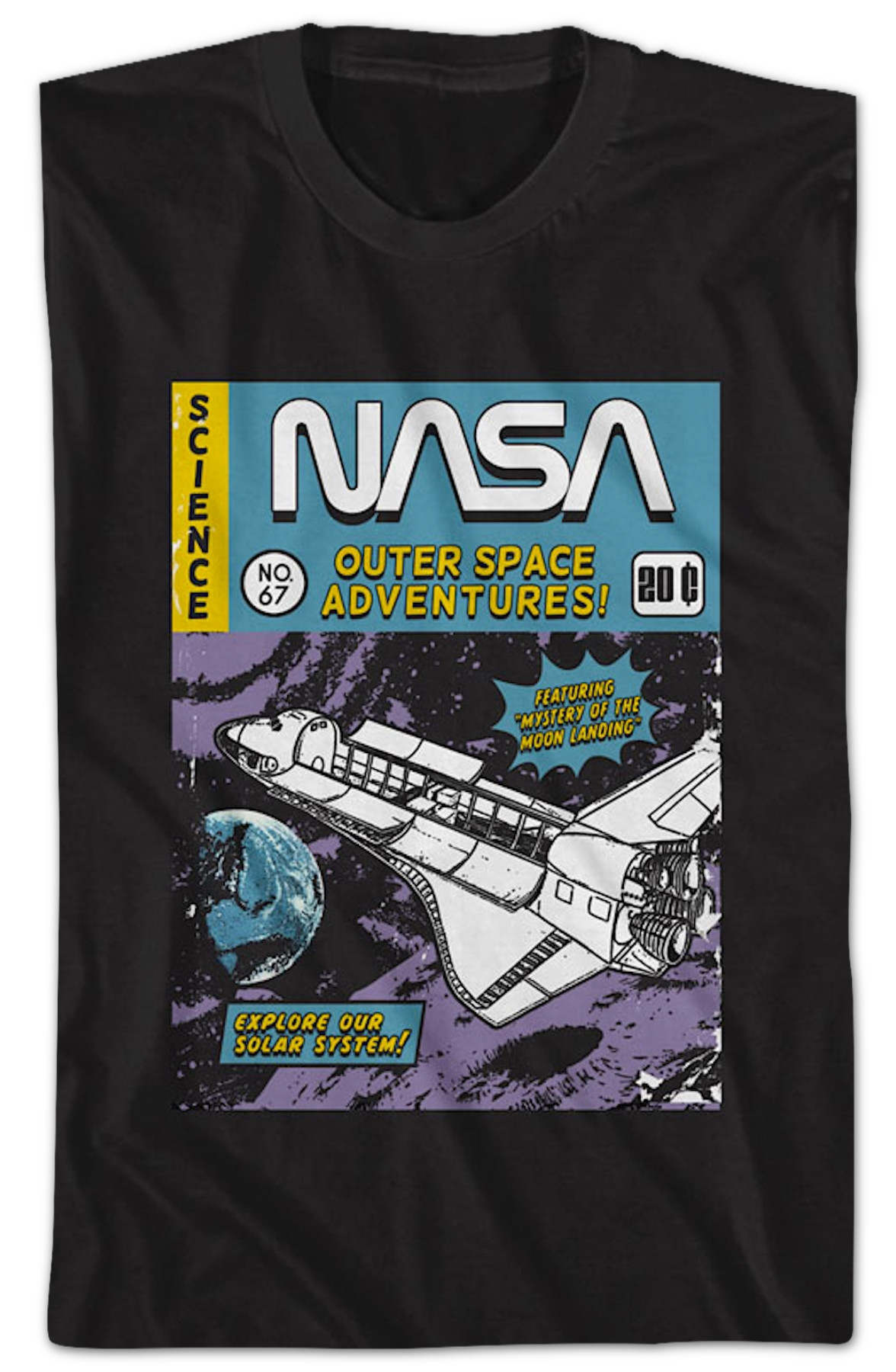Outer Space Adventures Comic Book Cover NASA T-Shirt Hoodie, Sweatshirt | CiraTrend.com (Image 2)