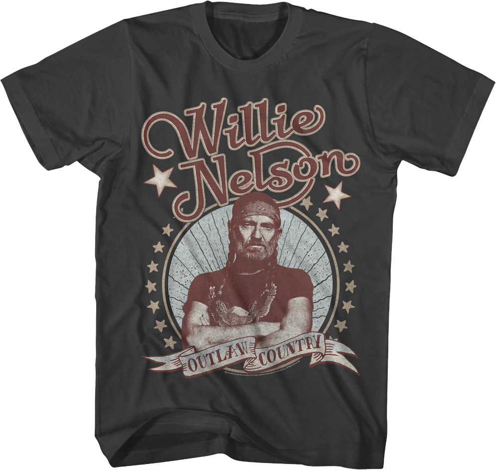 Outlaw Country Willie Nelson T-Shirt Hoodie, Sweatshirt | CiraTrend.com (Image 1)