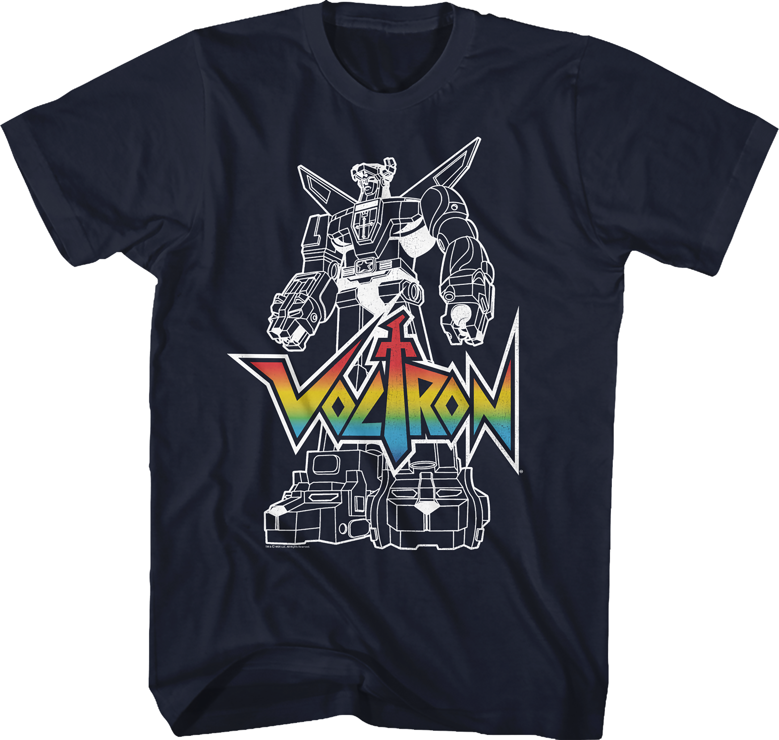 Outlined Defender of the Universe Voltron T-Shirt Hoodie, Sweatshirt | CiraTrend.com (Image 1)
