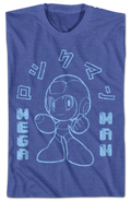 Outlined Japanese Text Mega Man T-Shirt Hoodie, Sweatshirt | CiraTrend.com