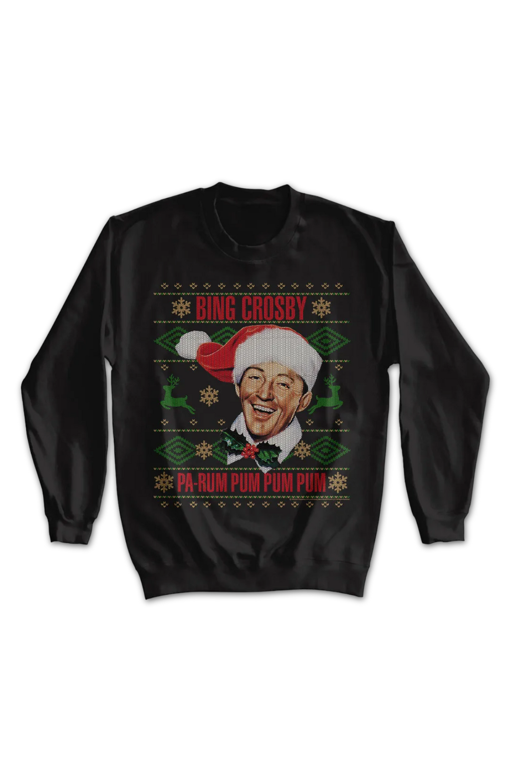 Pa-Rum Pum Pum Pum Faux Ugly Christmas Sweater Bing Crosby Sweatshirt T-Shirts, Hoodie | CiraTrend.com (Image 2)