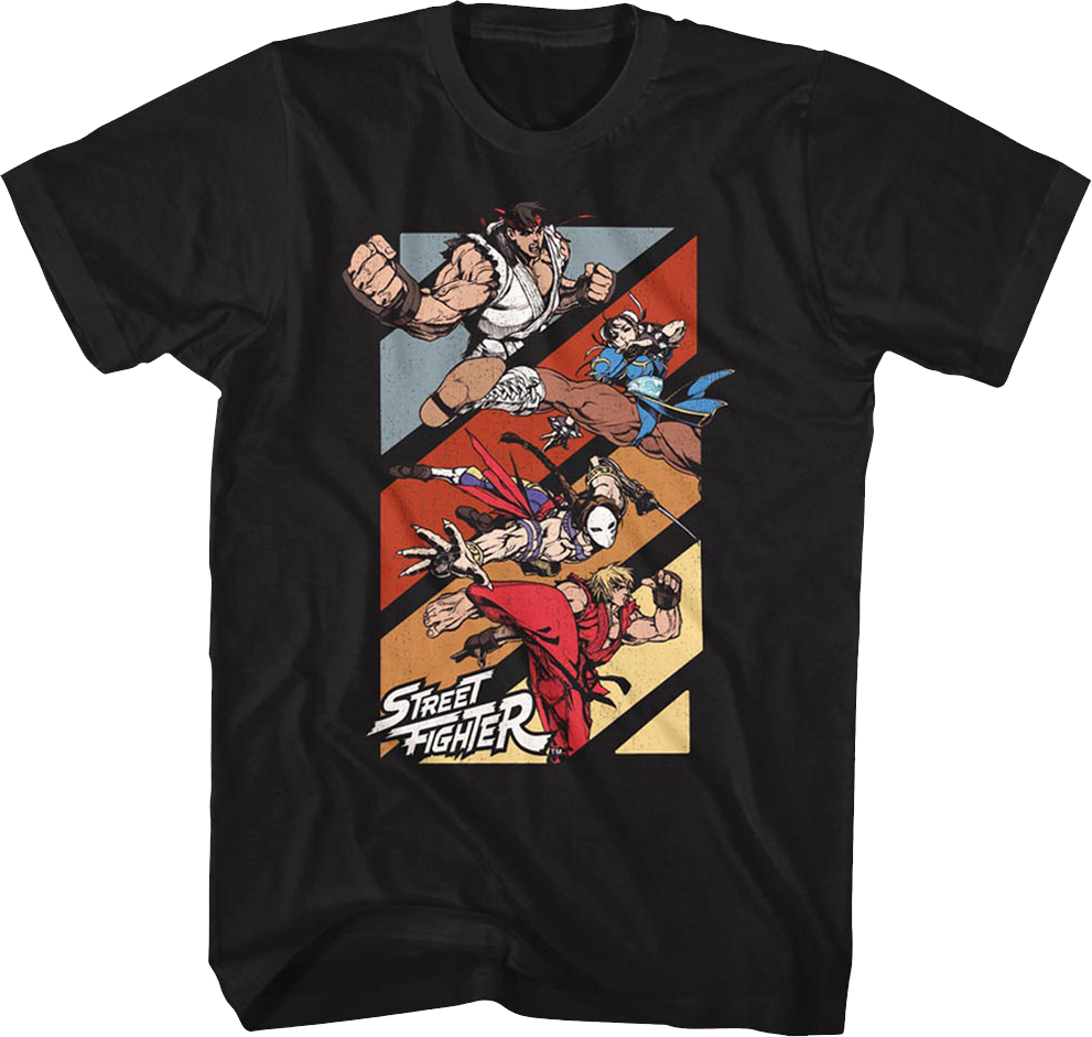 Panel Action Poses Street Fighter T-Shirt Hoodie, Sweatshirt | CiraTrend.com (Image 1)