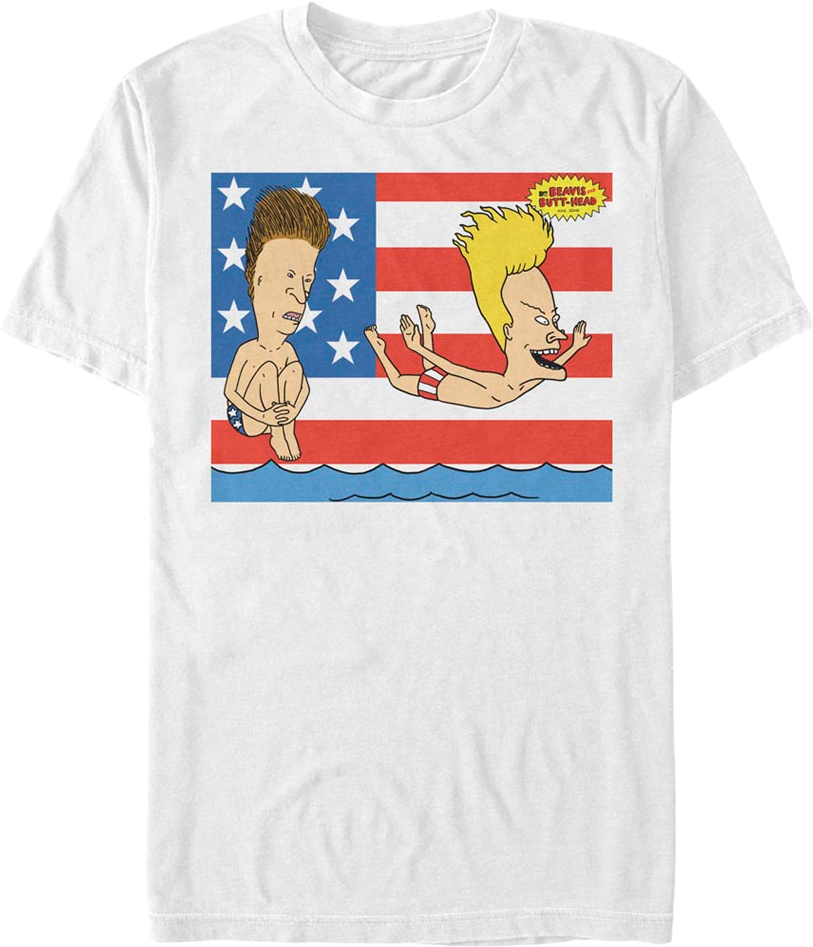 Patriotic Splash Beavis And Butt-Head T-Shirt Hoodie, Sweatshirt | CiraTrend.com (Image 1)