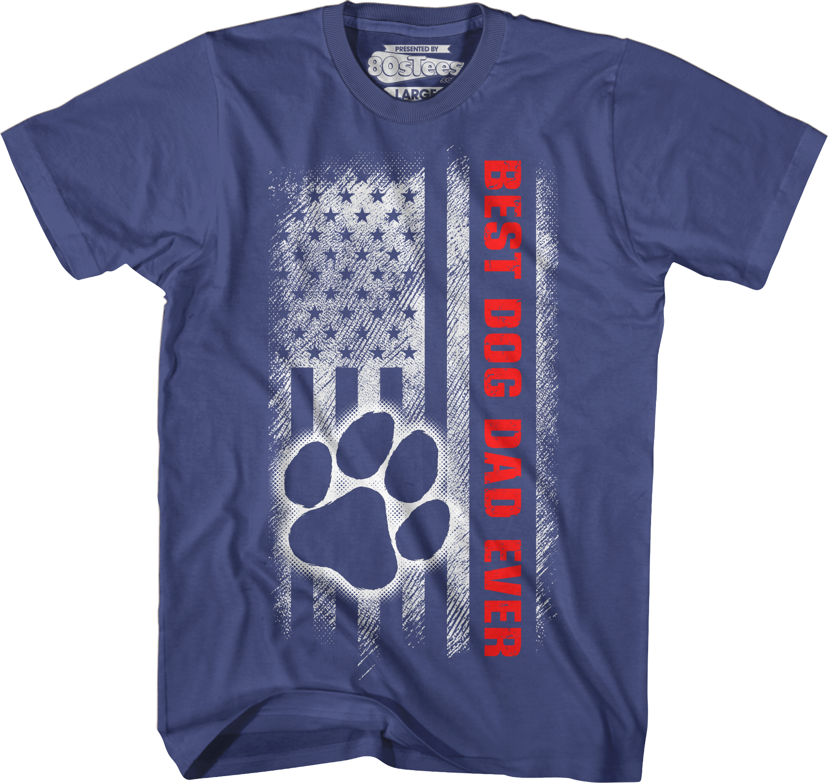 Paw & Flag Best Dog Dad Ever T-Shirt Hoodie, Sweatshirt | CiraTrend.com (Image 3)