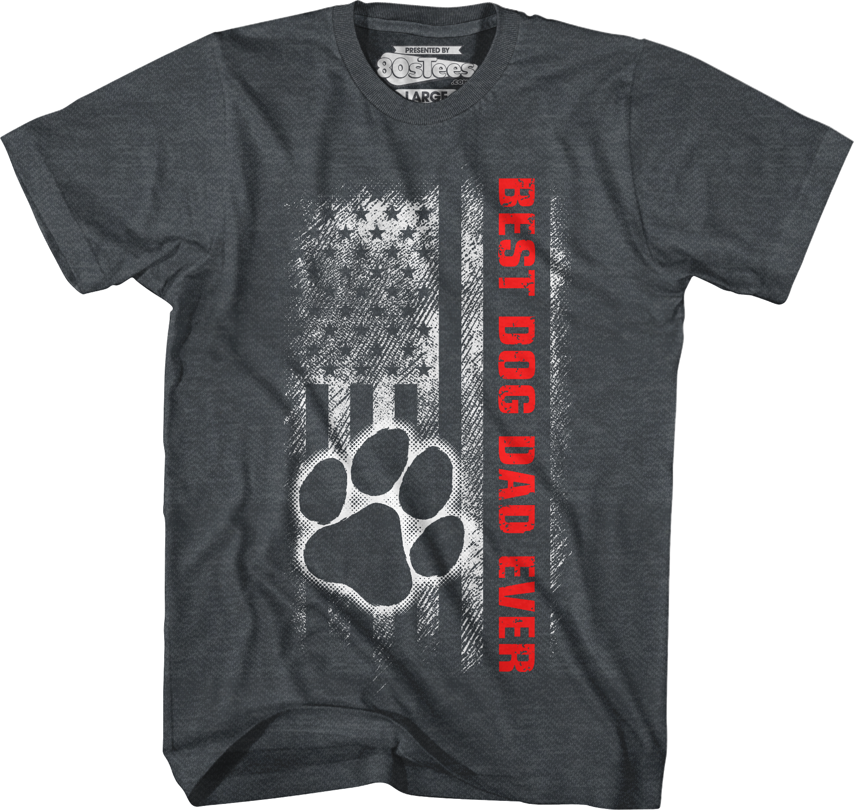 Paw & Flag Best Dog Dad Ever T-Shirt Hoodie, Sweatshirt | CiraTrend.com (Image 4)